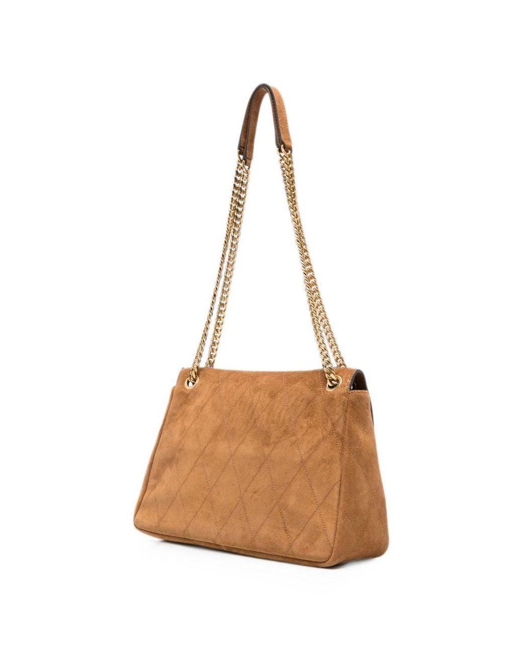 Tory Burch Brown Charlie Suede Leather Shoulder Bag