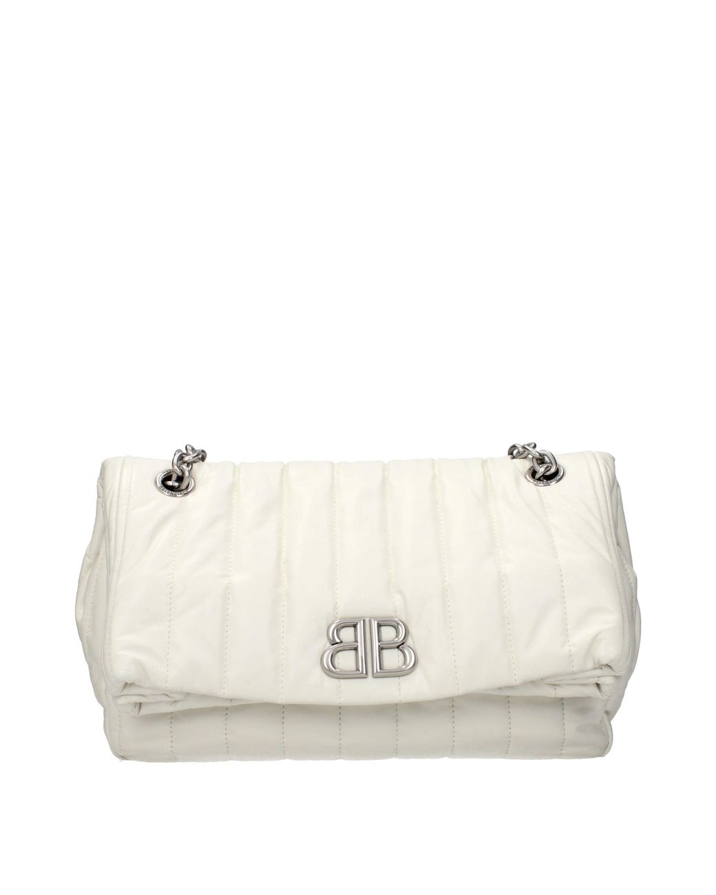 Balenciaga Natural Monaco Shoulder Bag Leather/Off