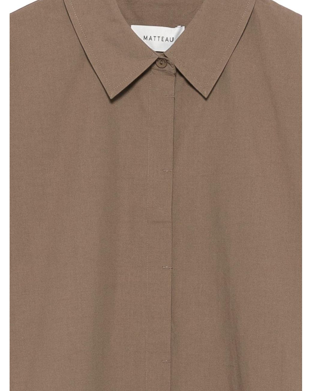 Matteau Brown Cotton Shirt
