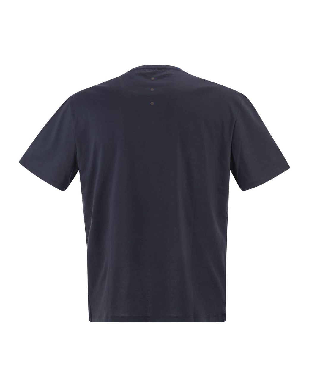 Premiata Blue Cotton T-Shirt With Technical Detail And Logo for men