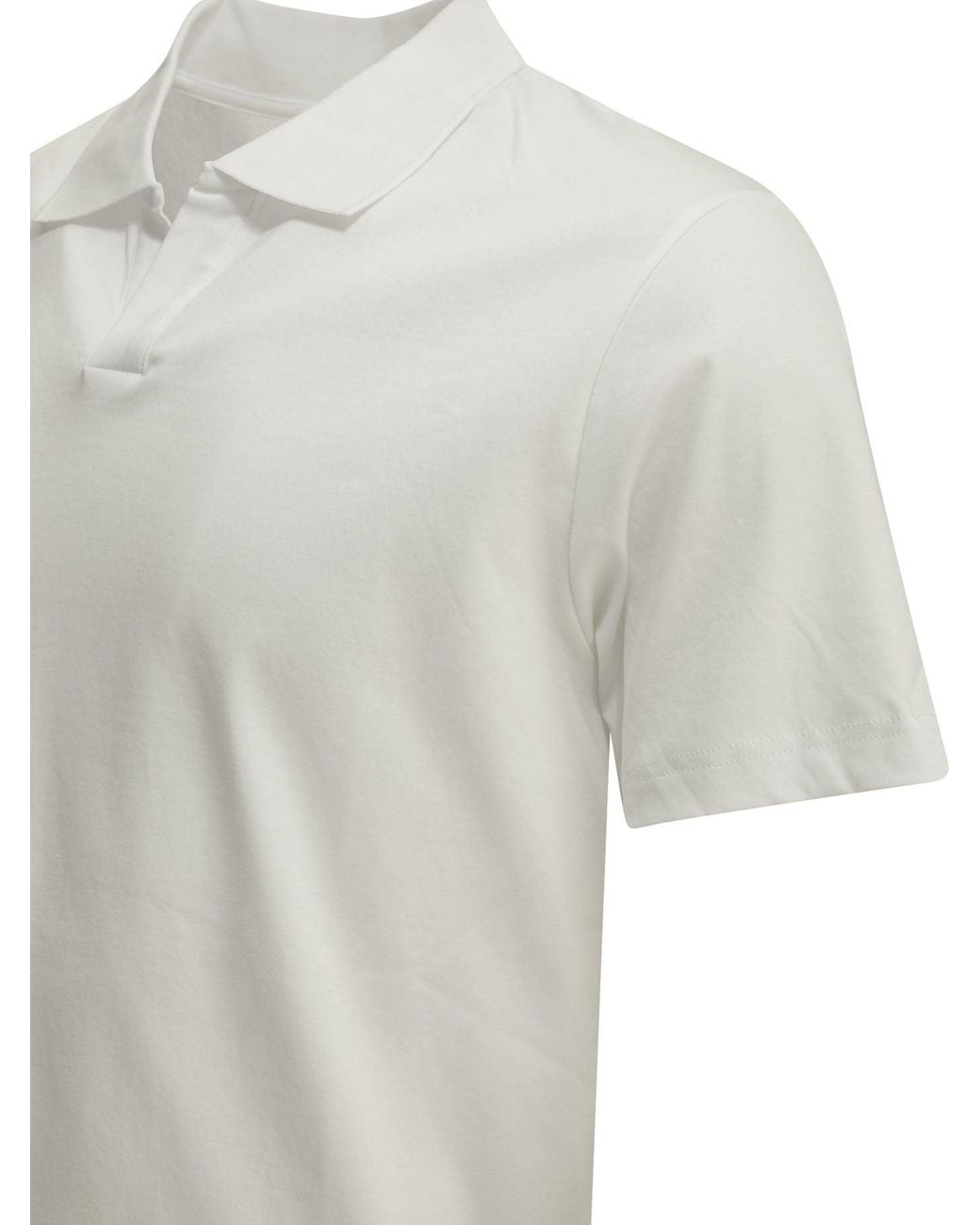 NN07 White "Paul" Buttonless Polo Shirt