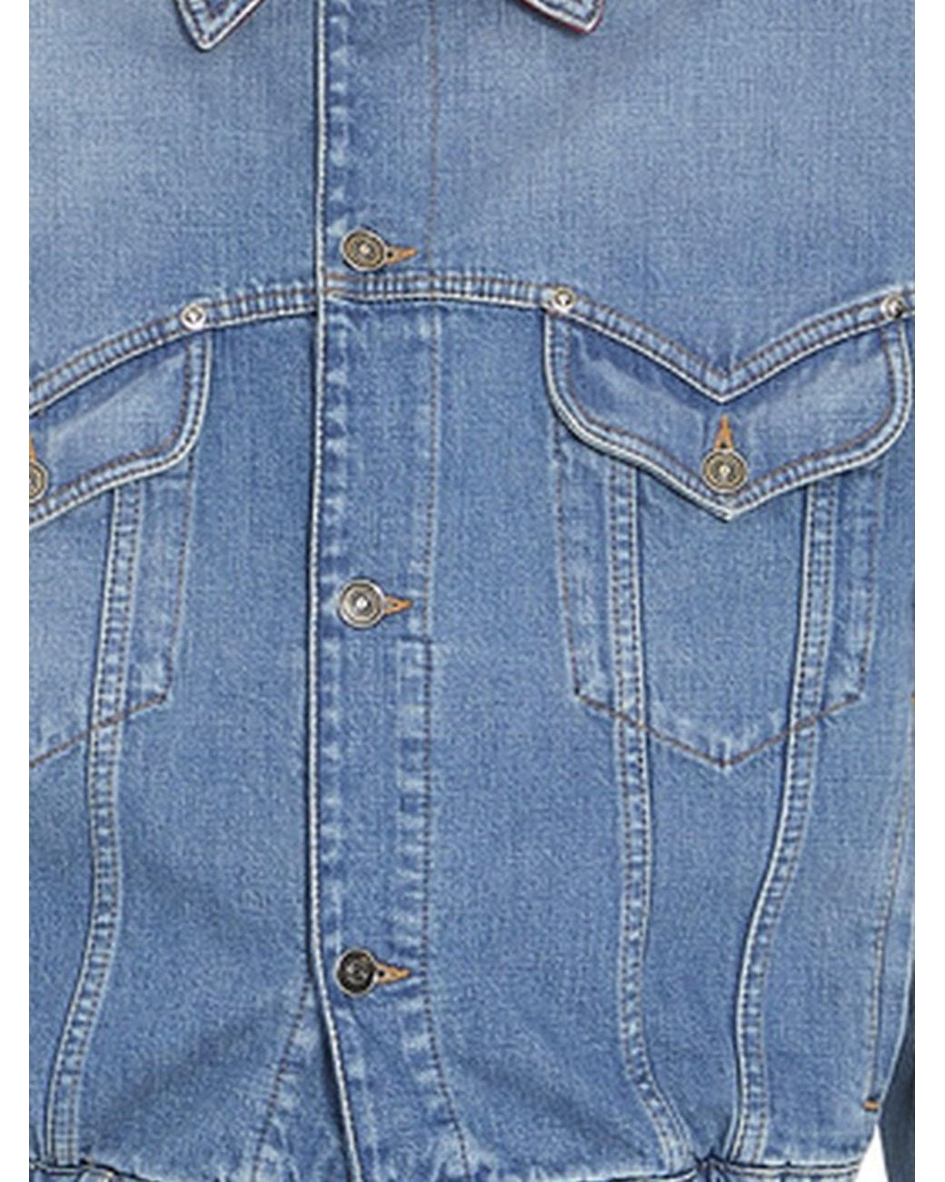 Versace Blue Cotton Jacket
