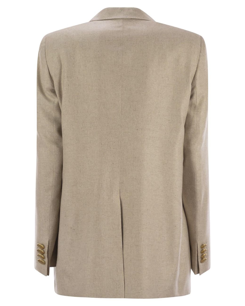 Tagliatore Natural Two-Button Silk Jacket