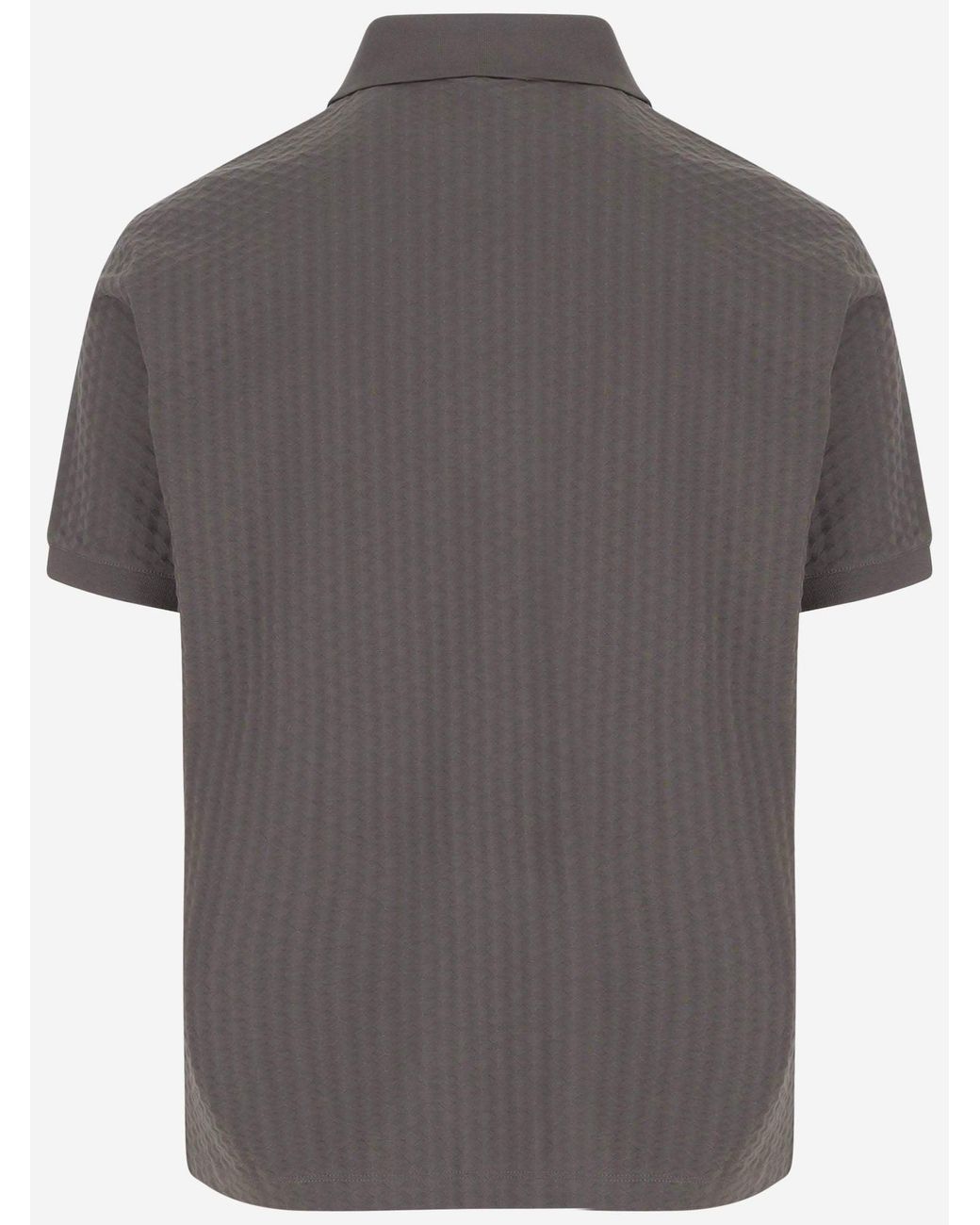 Emporio Armani Gray Cotton Polo Shirt