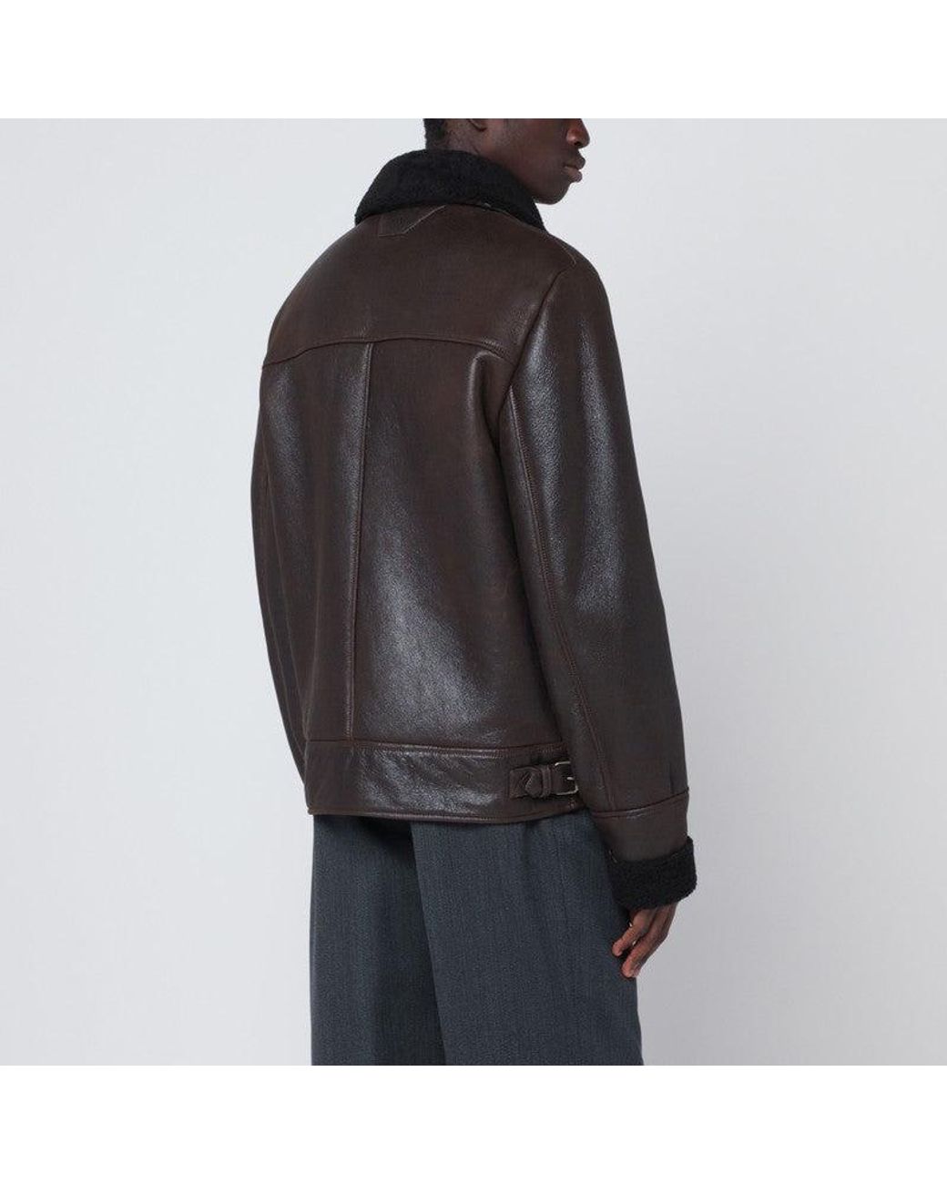 Salvatore Santoro Dark Leather Jacket in Black for Men | Lyst