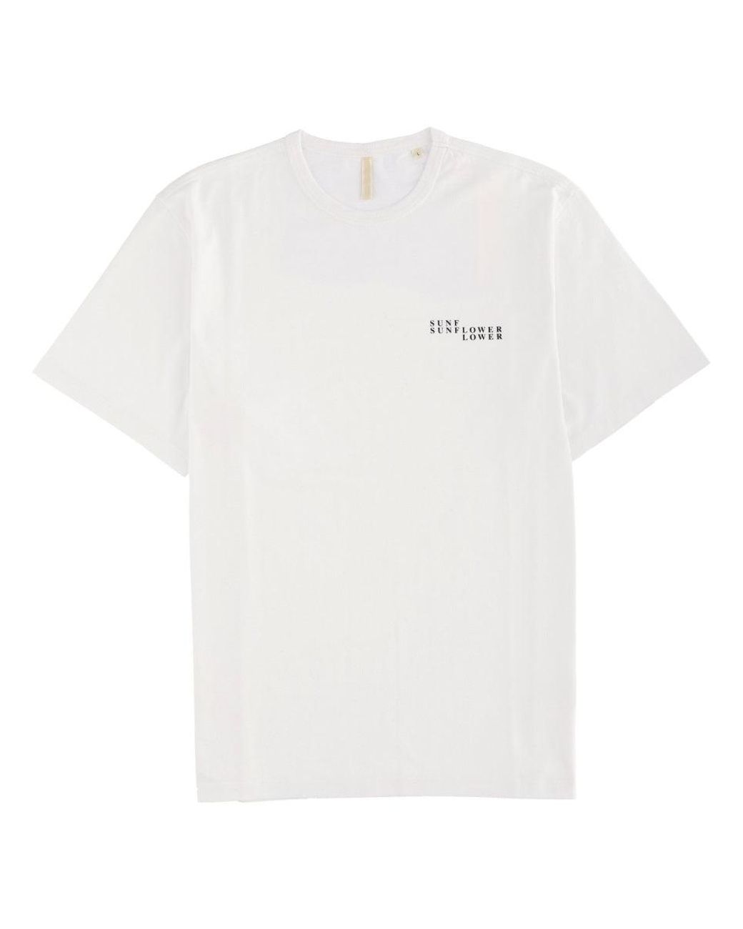 sunflower White T-Shirt With Logo for men