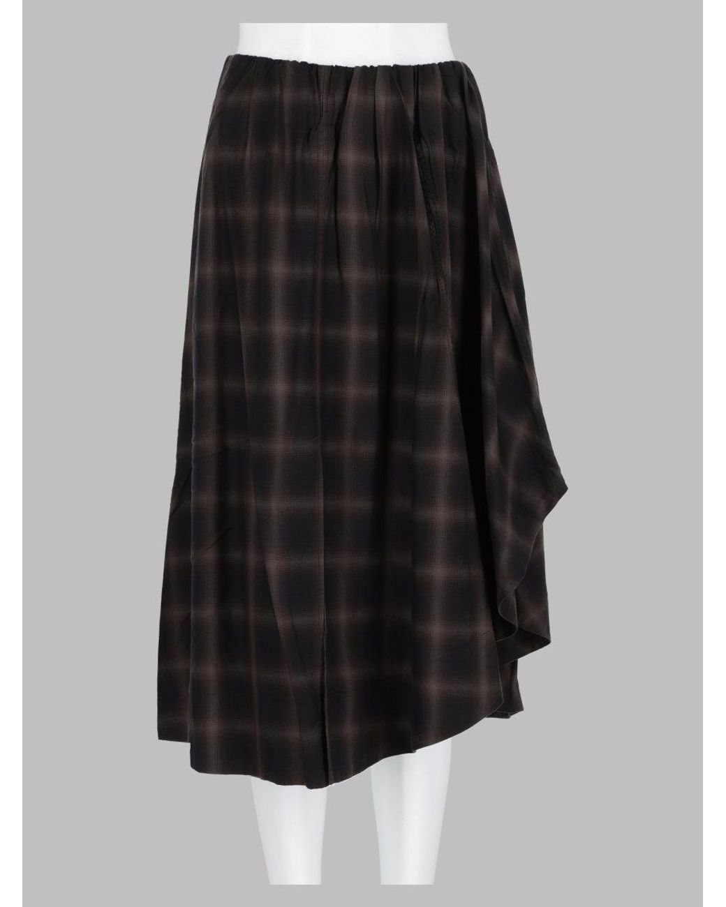 Our Legacy Black El Paso Check Tencel Mini Skirt