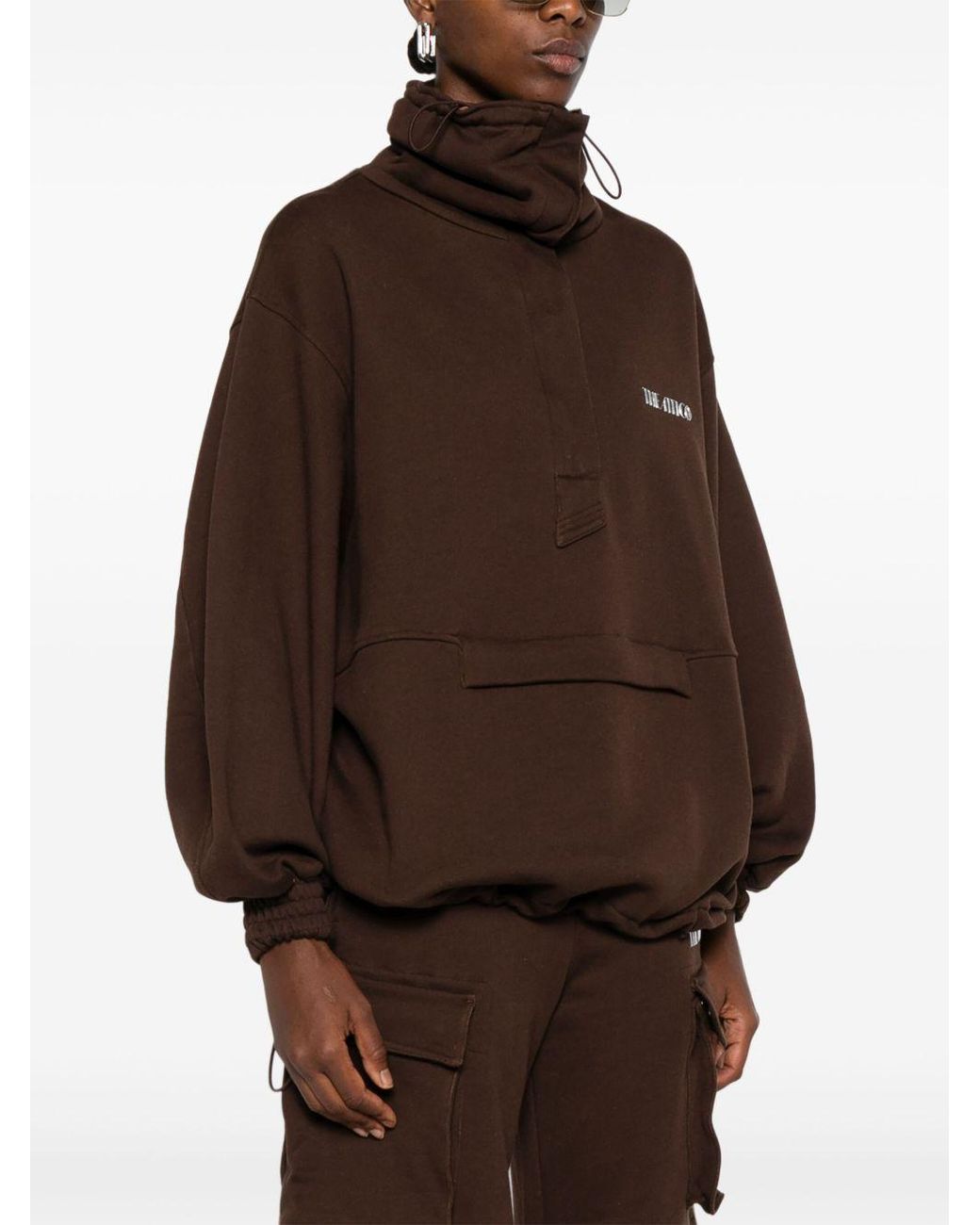 Le sweat en coton du logo Attico The Attico en coloris Brown