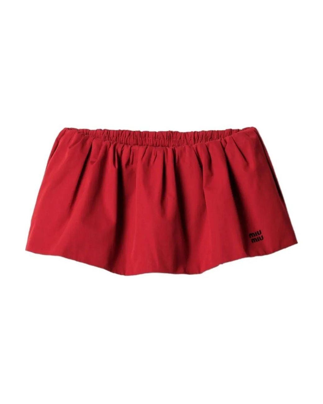Miu Miu Red Gonne Popeline