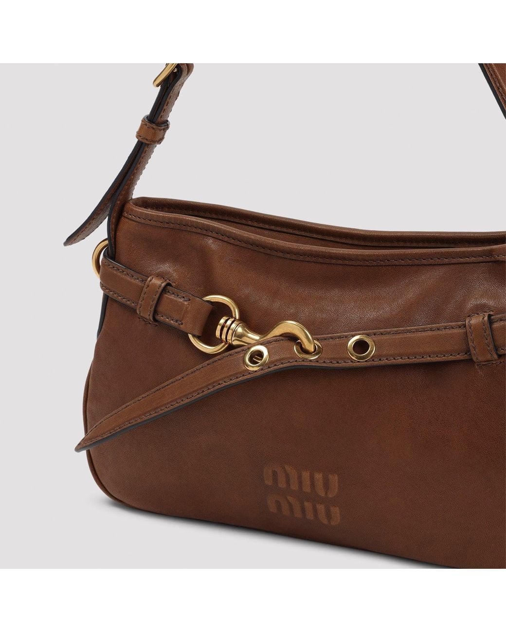 Miu Miu Brown Rovere Shoulder Bag