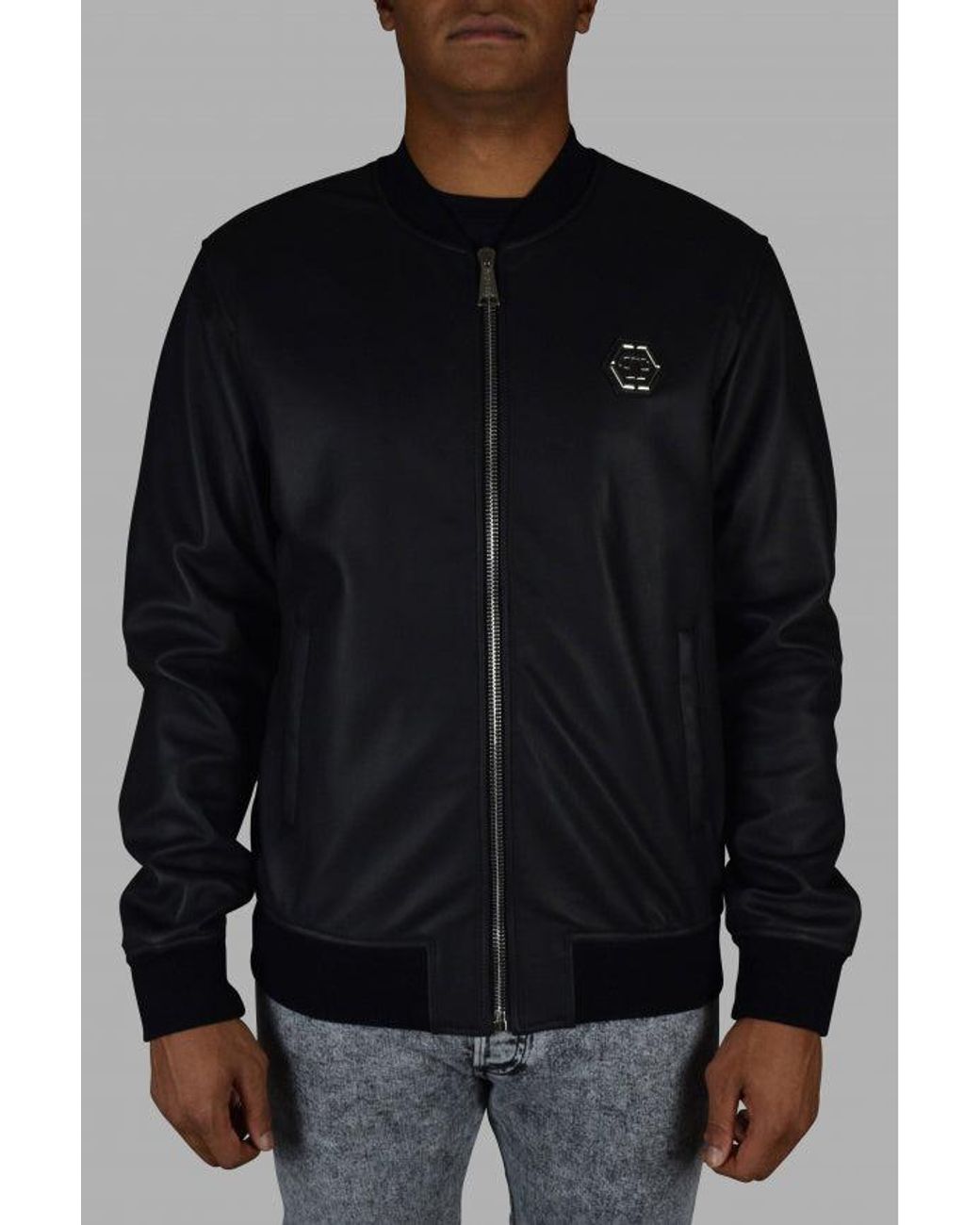 Philipp Plein Black Bomber Jacket