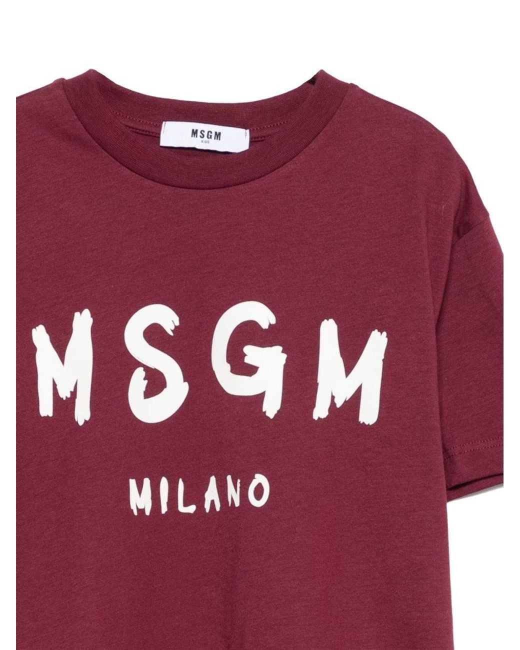 MSGM Red T-Shirt With Logo