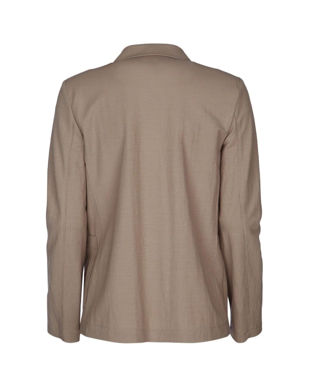 Harris Wharf London Stand Up Collar Blazer Rayon in Brown | Lyst