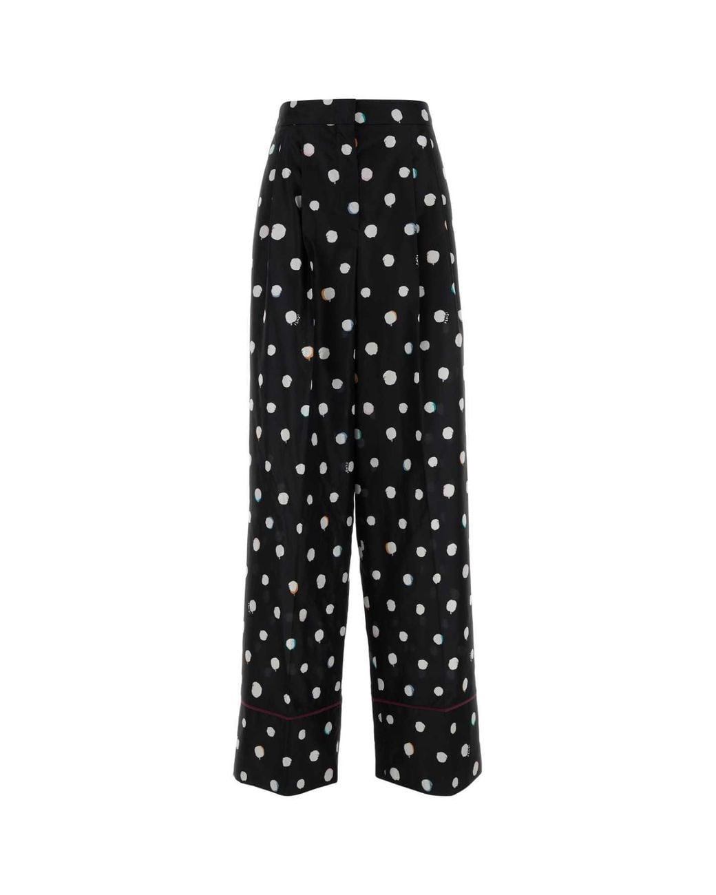 Fendi Black Relaxed Flat Front Pant