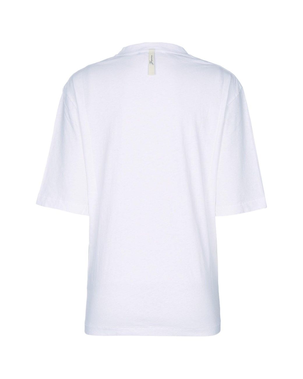 Jacquemus White Jacquard Detail Mini T-Shirt
