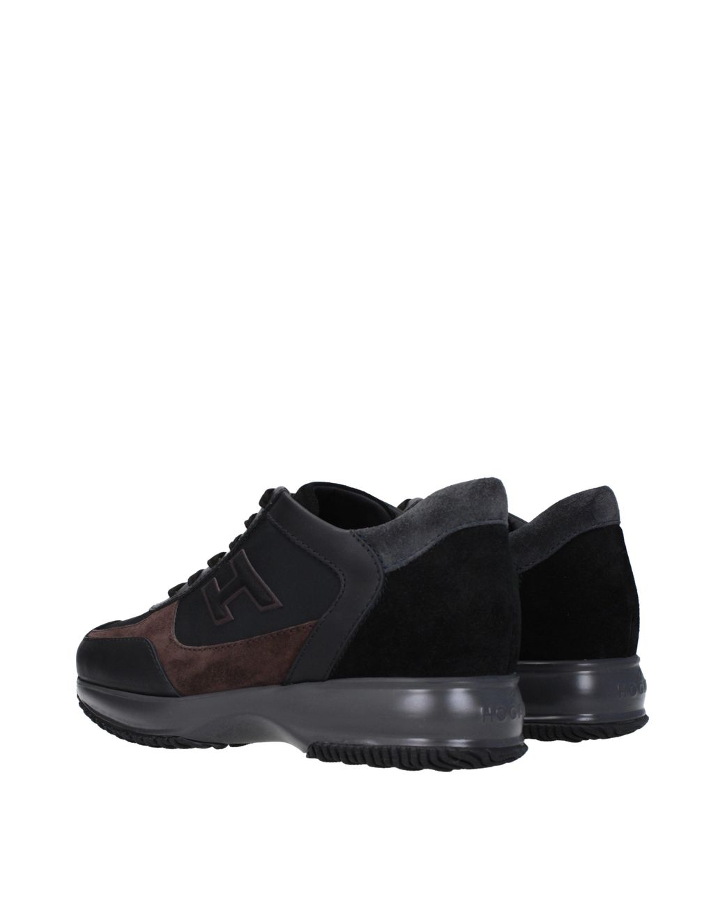 Hogan Blue Sneakers Interactive Uomo Tessuto Nero/Marrone for men