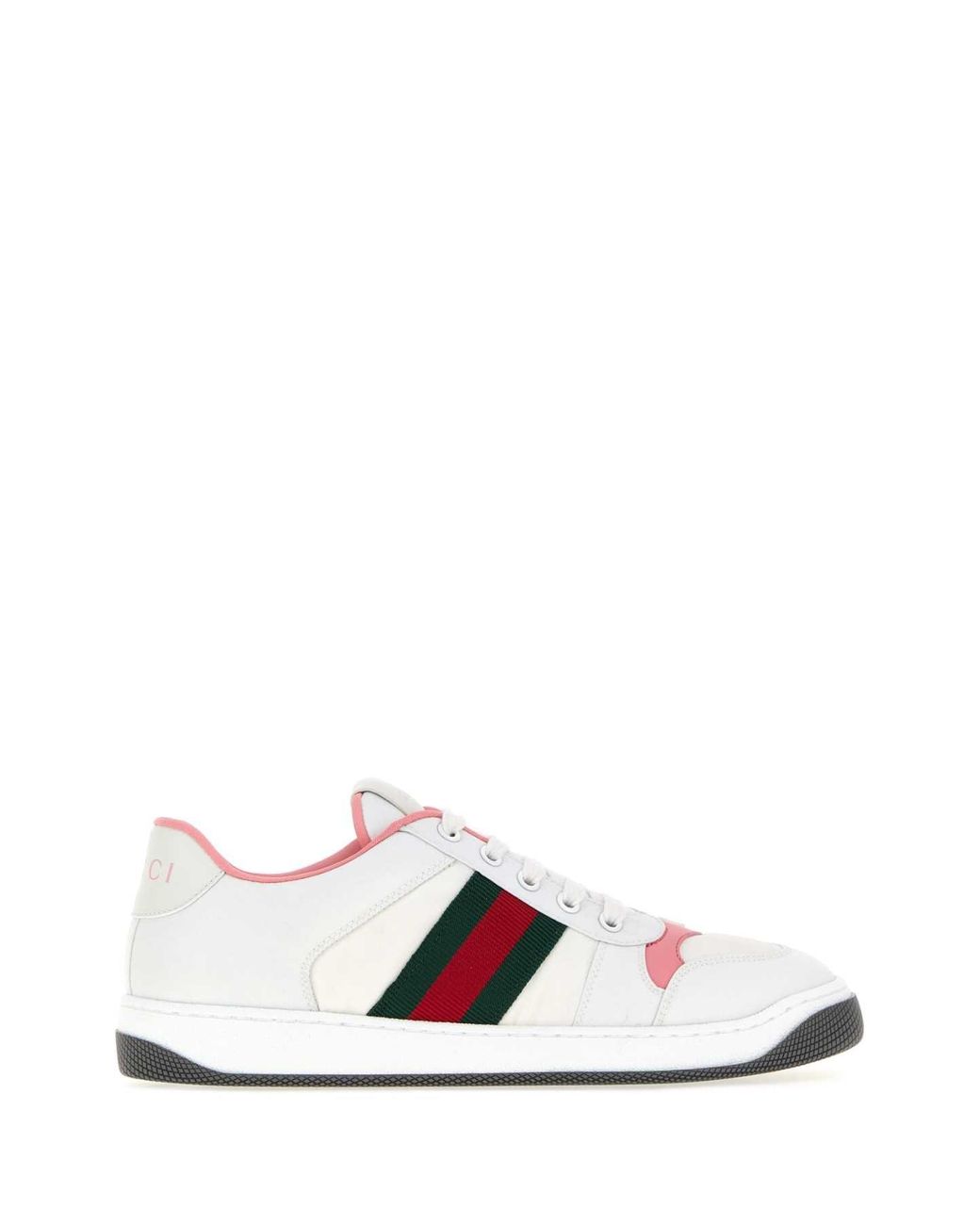 Gucci White Screener Sneakers