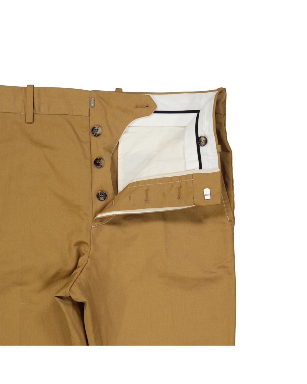 Marni Cotton Slim Pants in het Natural