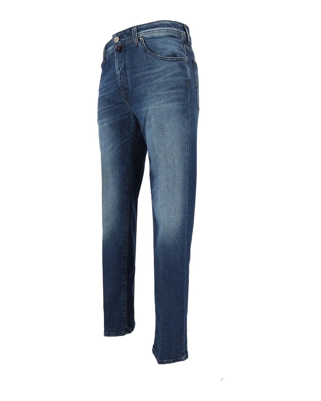 Jacob Cohen Blue Scott Cropped Slim-Fit Jeans for men
