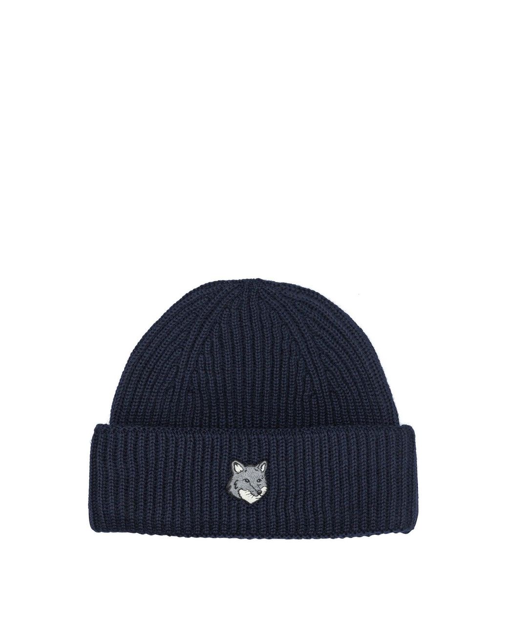 Maison Kitsuné Blue "Fox Head" Mütze