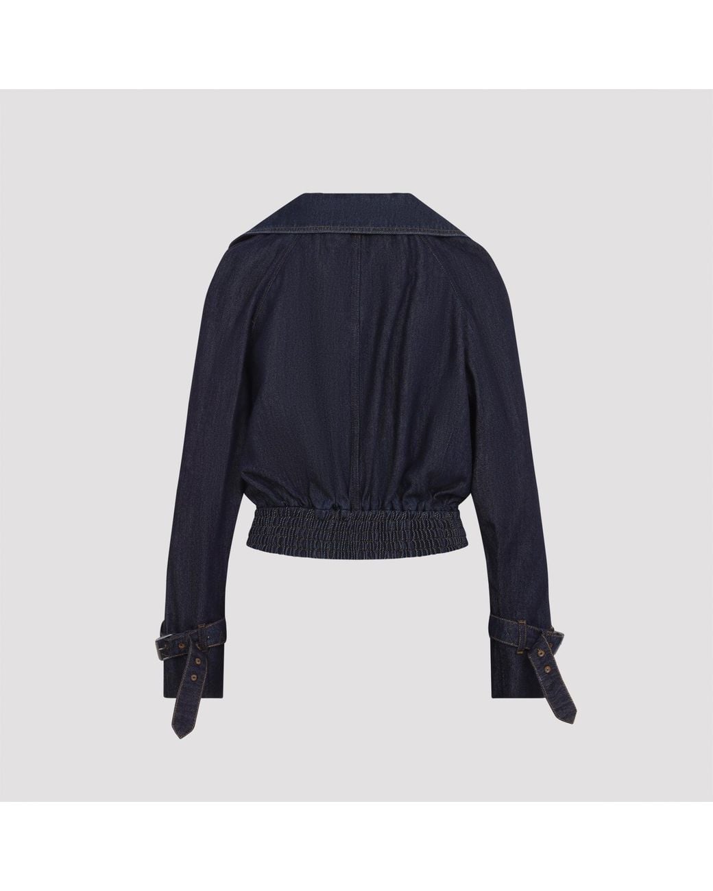 Dries Van Noten Vida Spijkerjack in het Blue