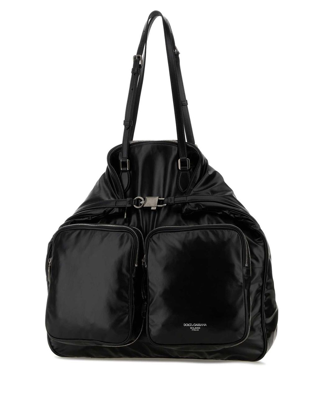 Dolce & Gabbana Black Leather Shopping Bag for men