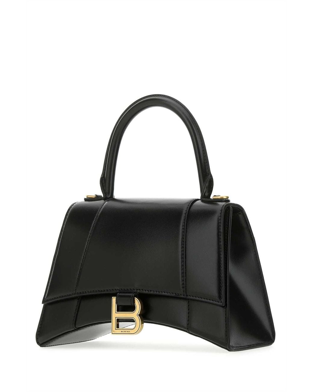 Balenciaga Black Leather Small Hourglass Handbag