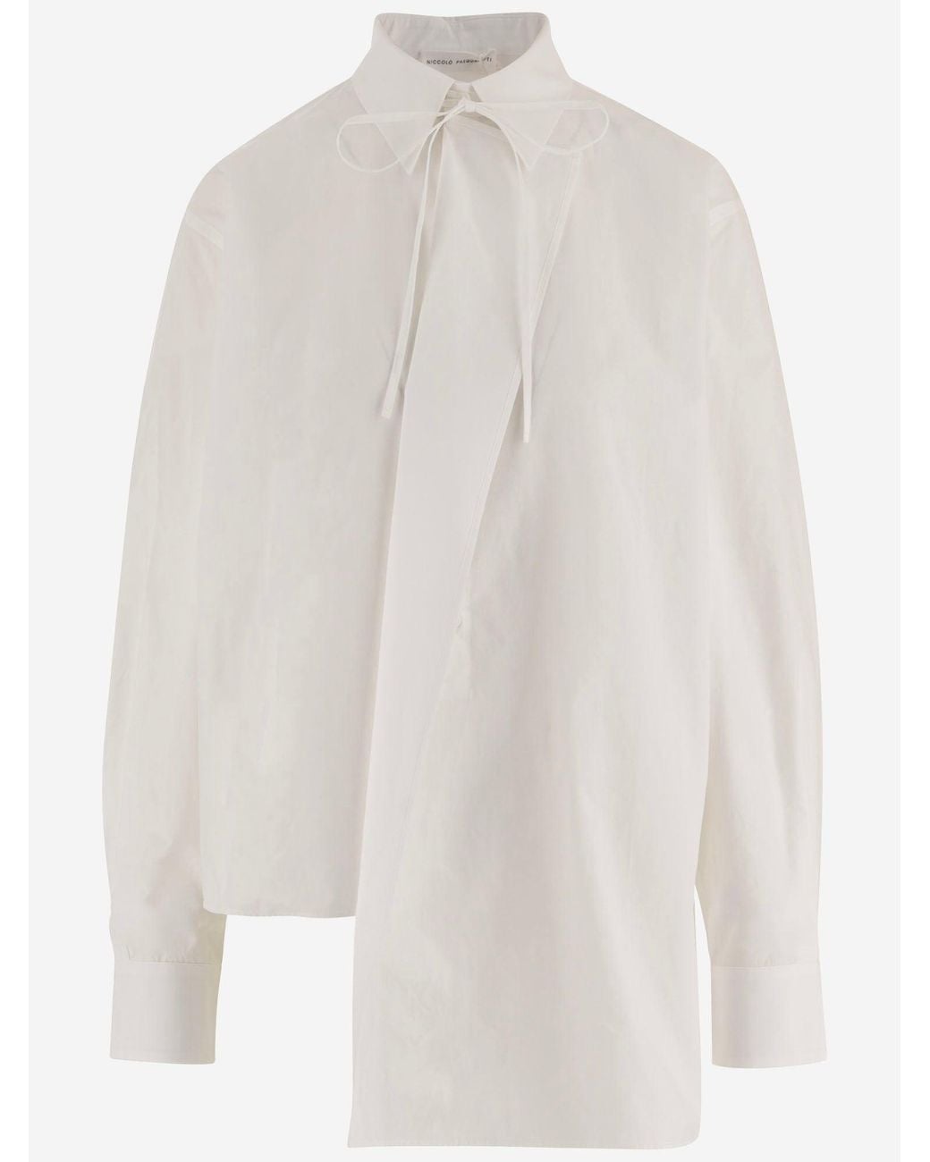 Niccolò Pasqualetti White Cotton Shirt With Asymmetrical Hem
