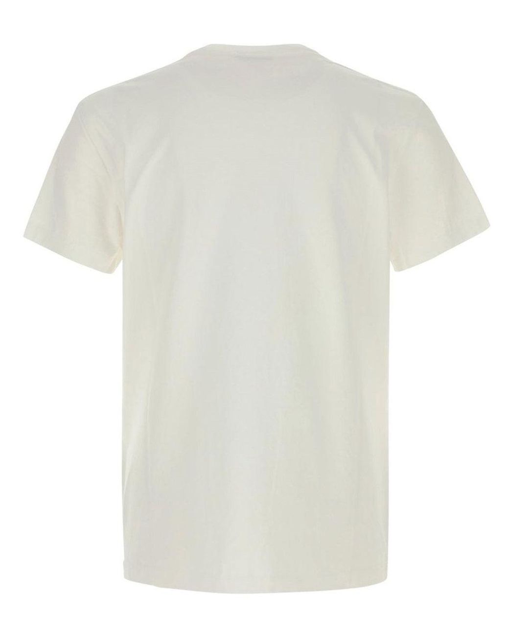Dior White Printed Crew Neck T-Shirt for men