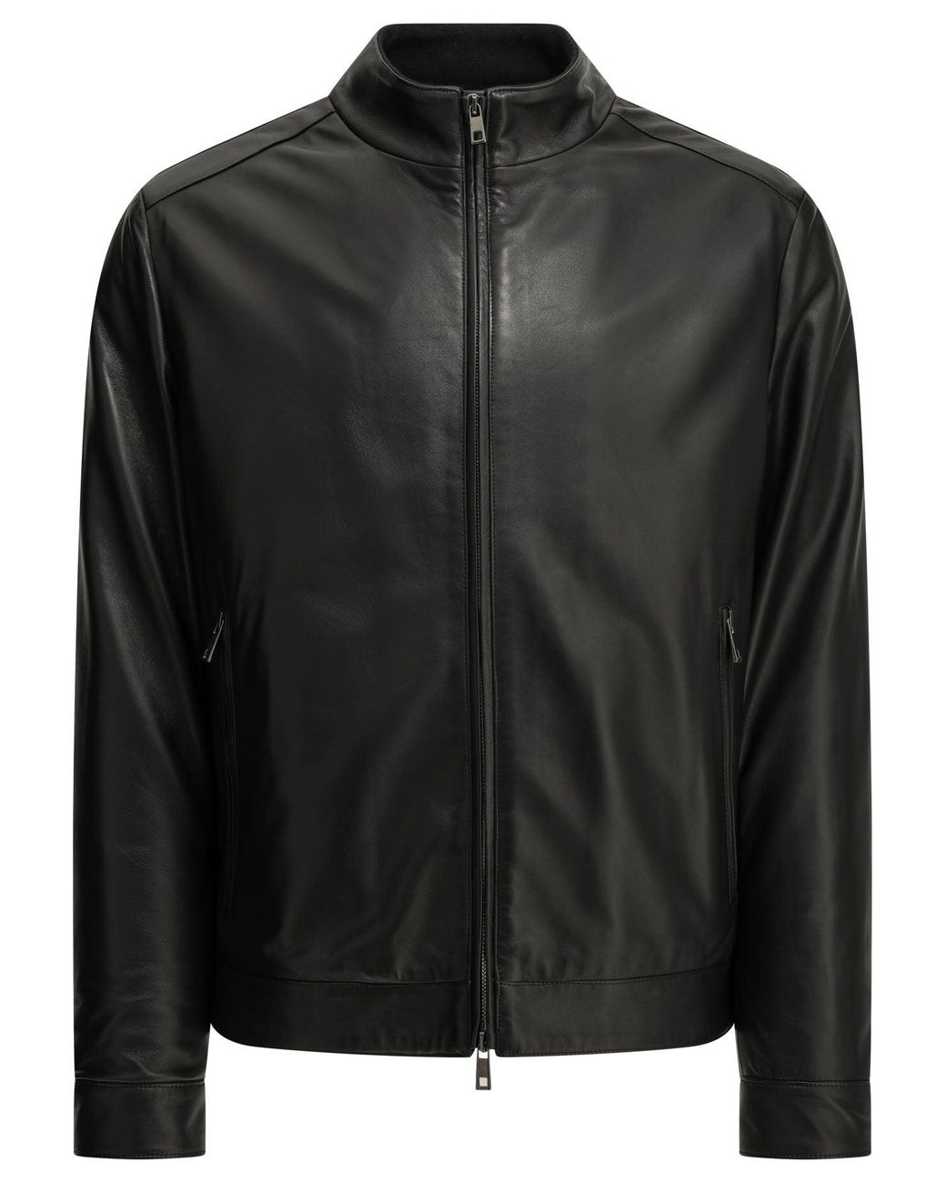 Altum Black Padded Leather Jacket