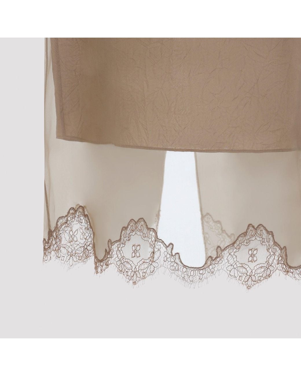 Carven Brown Lingerie Skirt