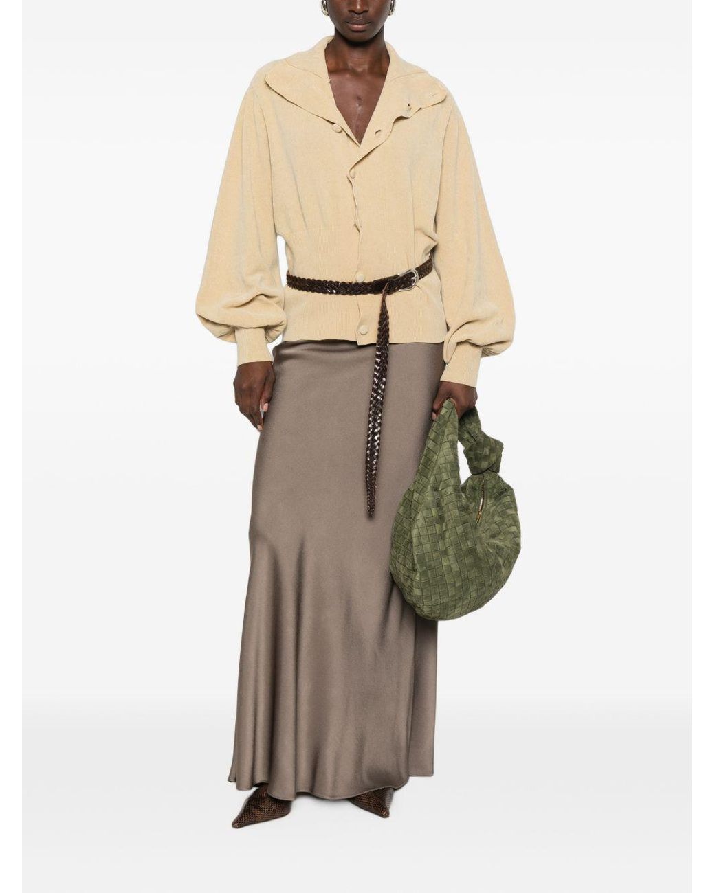Fabiana Filippi Brown Long Skirt
