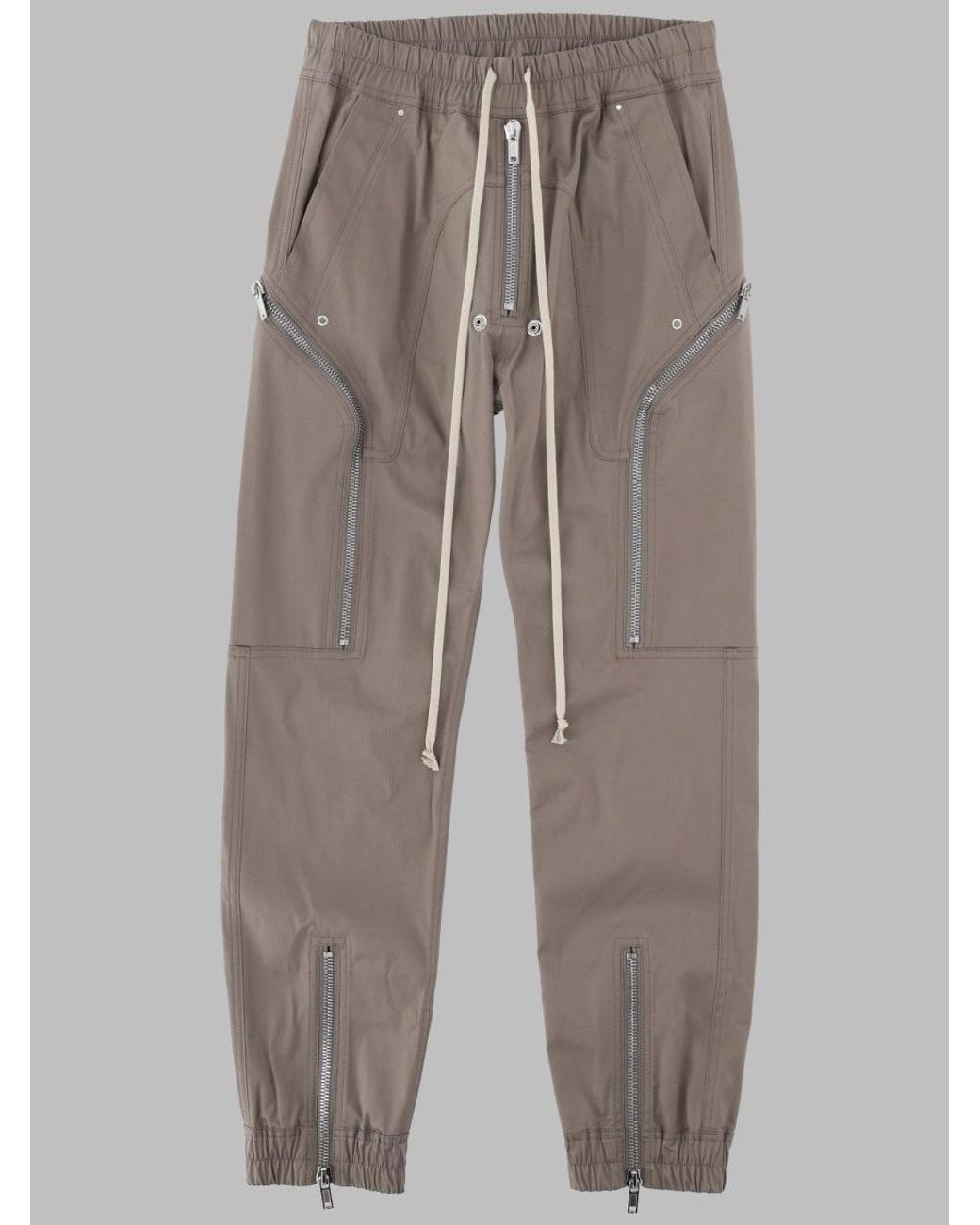 Rick Owens Brown Cargo Trousers Heizer Cotton for men