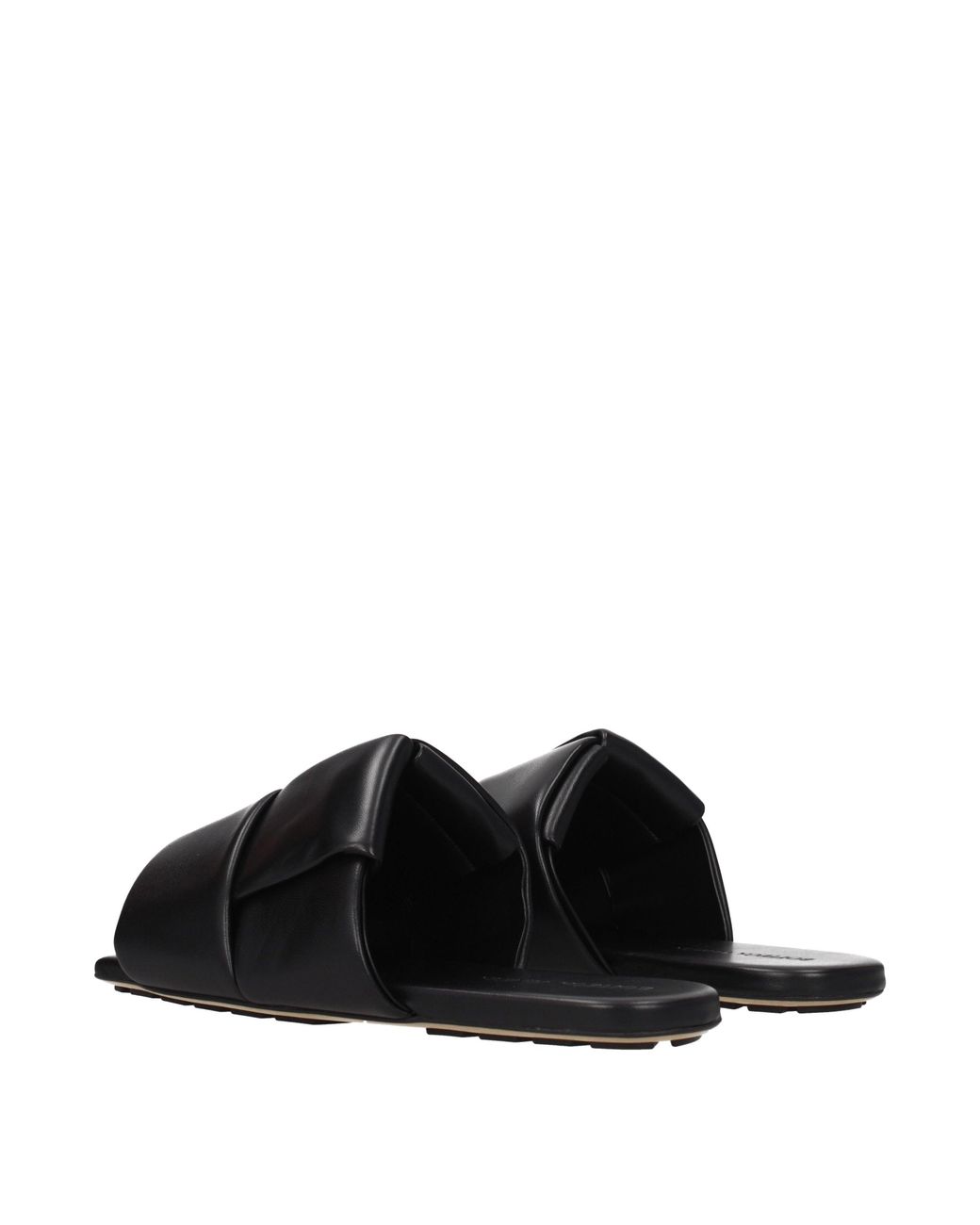 Bottega Veneta Black Slippers And Clogs Leather
