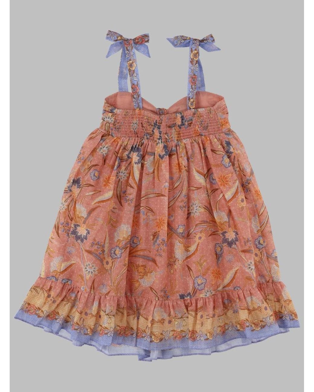 Zimmermann Pink Indra Kids Tie-Front Dress