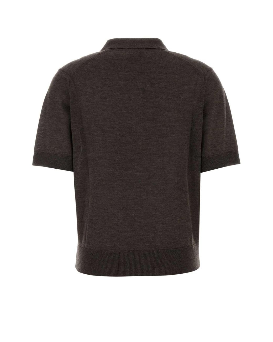 Loulou de Saison Black Migo Fine Short-Sleeve Polo