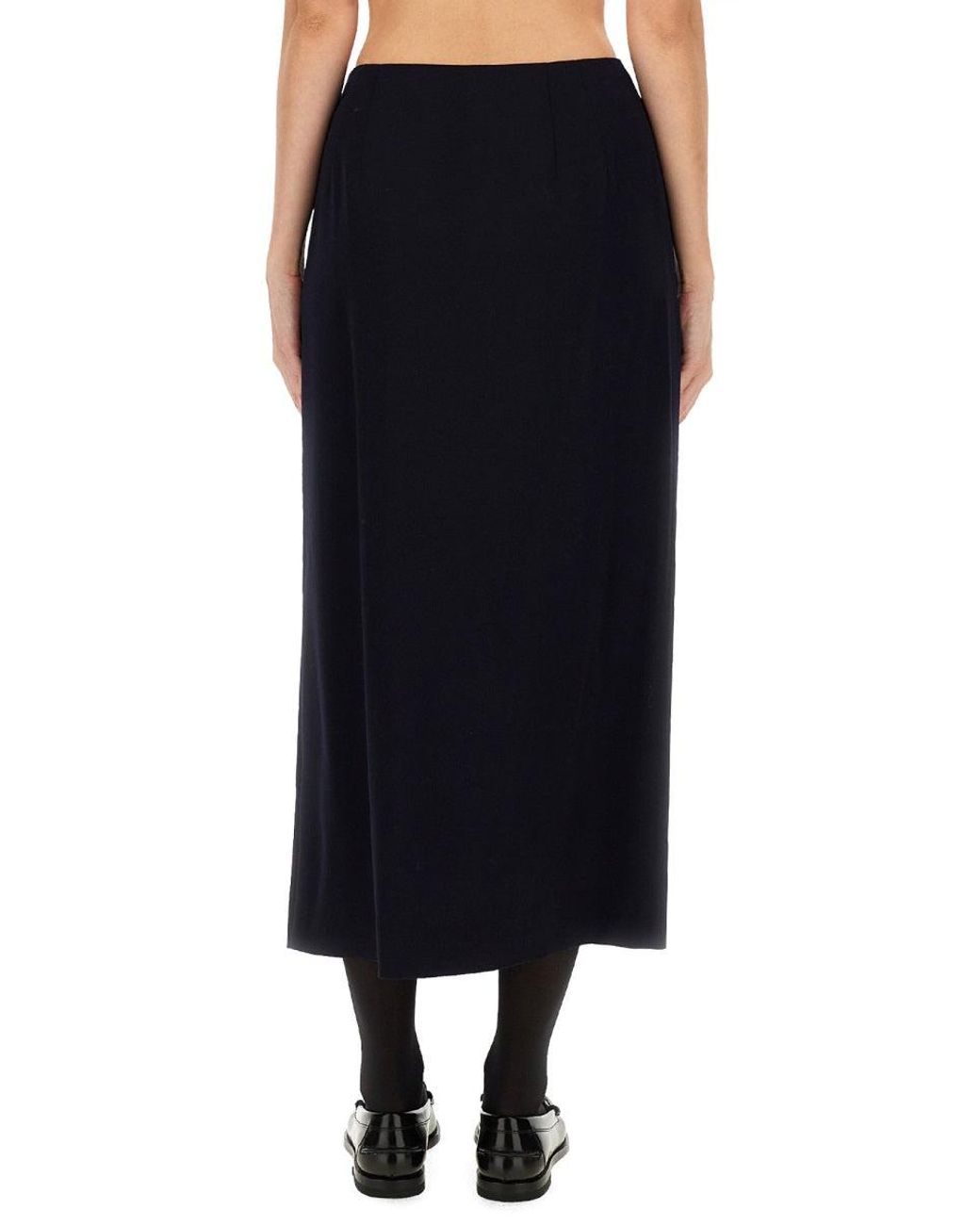 Moschino Black Midi Skirt With Toggle