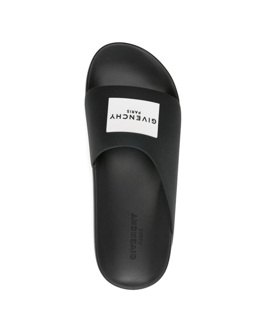 Givenchy White Asymmetric Rubber Sandals for men