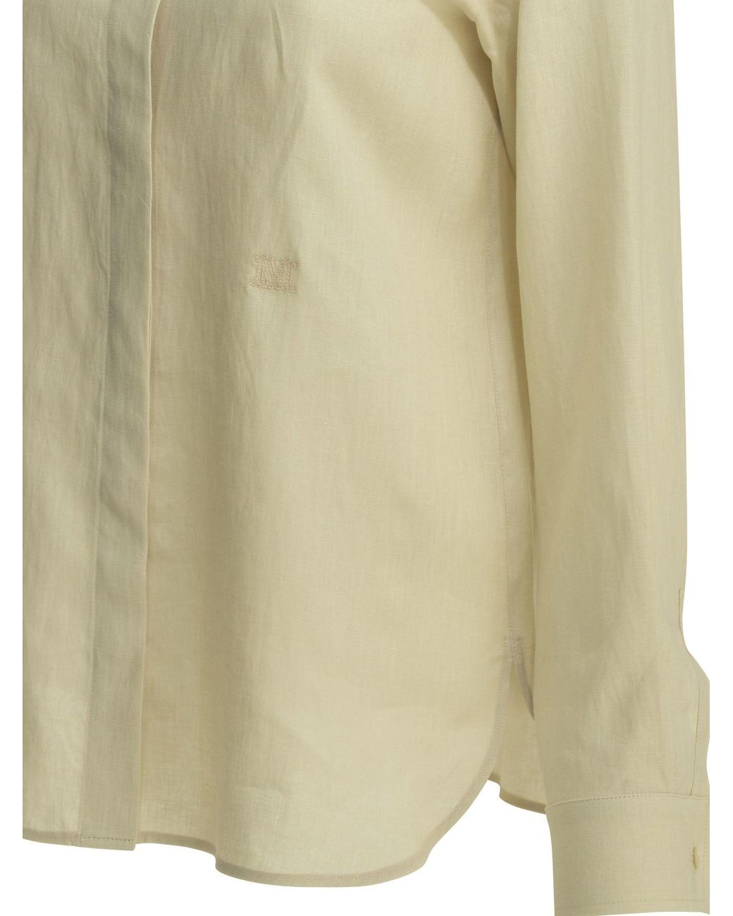 Max Mara White Linen Casual Shirt