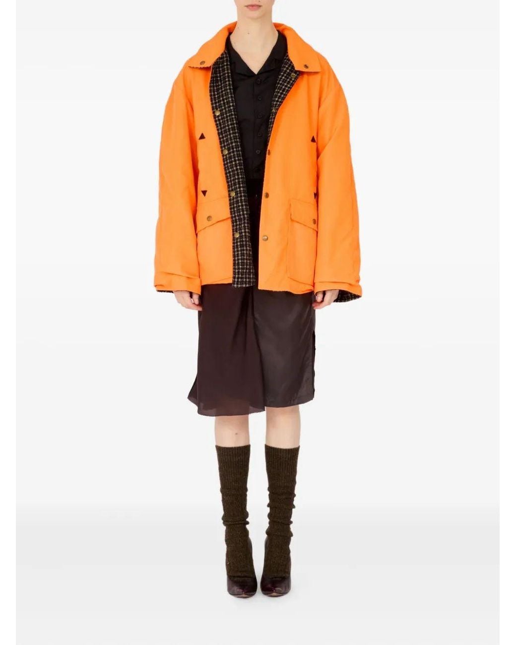 Maison Margiela Orange Snap-Button Jacket
