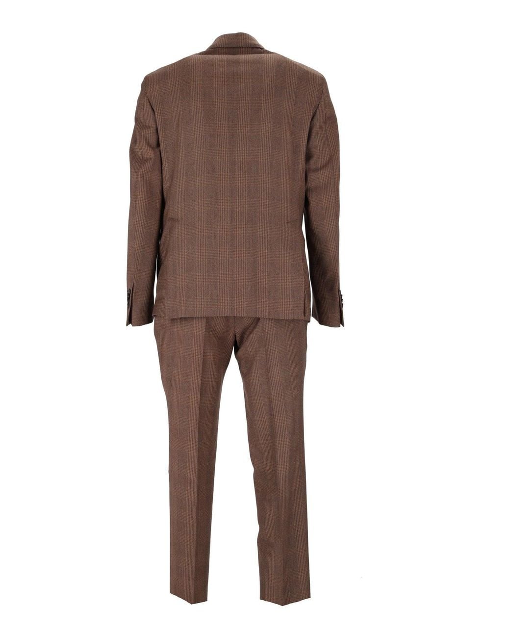 L.b.m. 1911 Brown Drop S Checkered Blazer