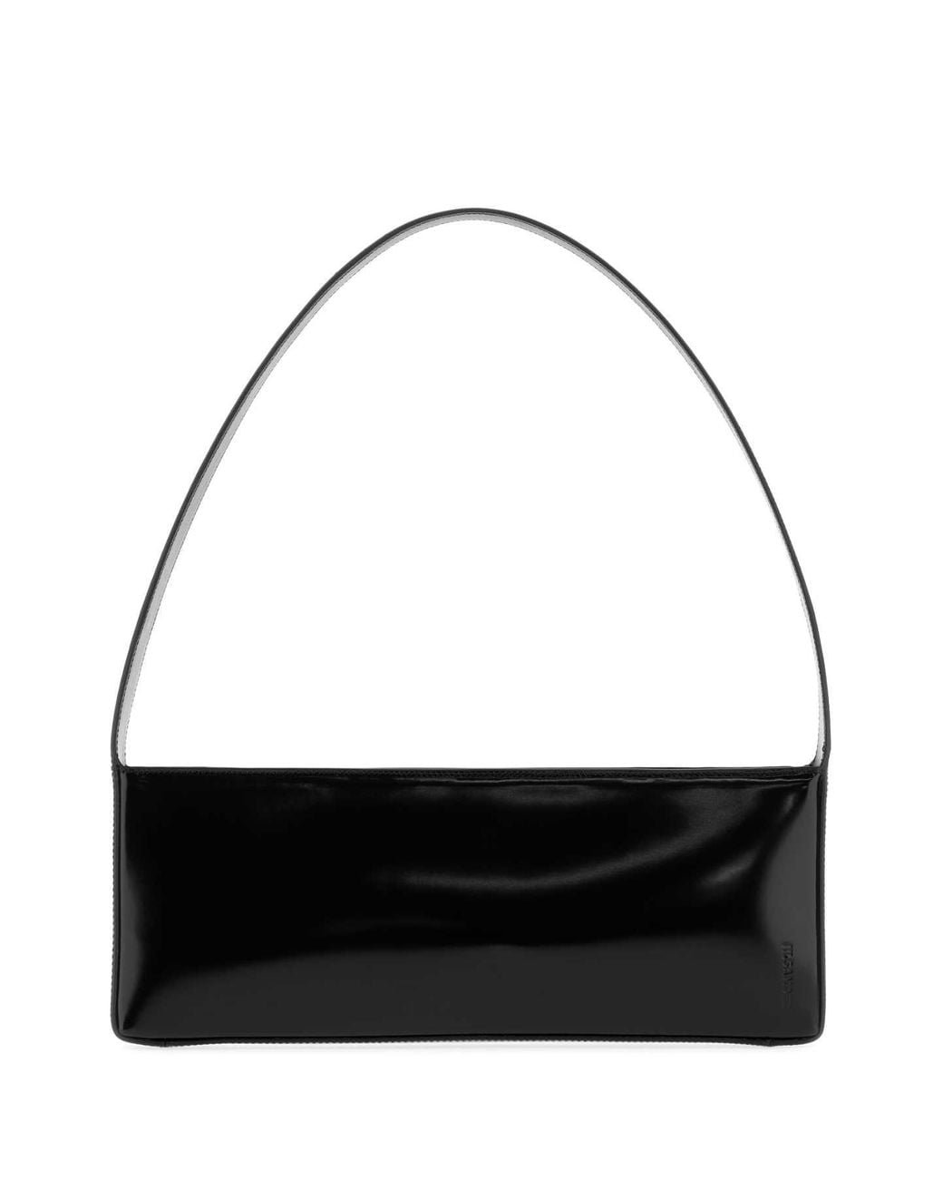 Jil Sander Black Leather Monolith East West Shoulder Bag
