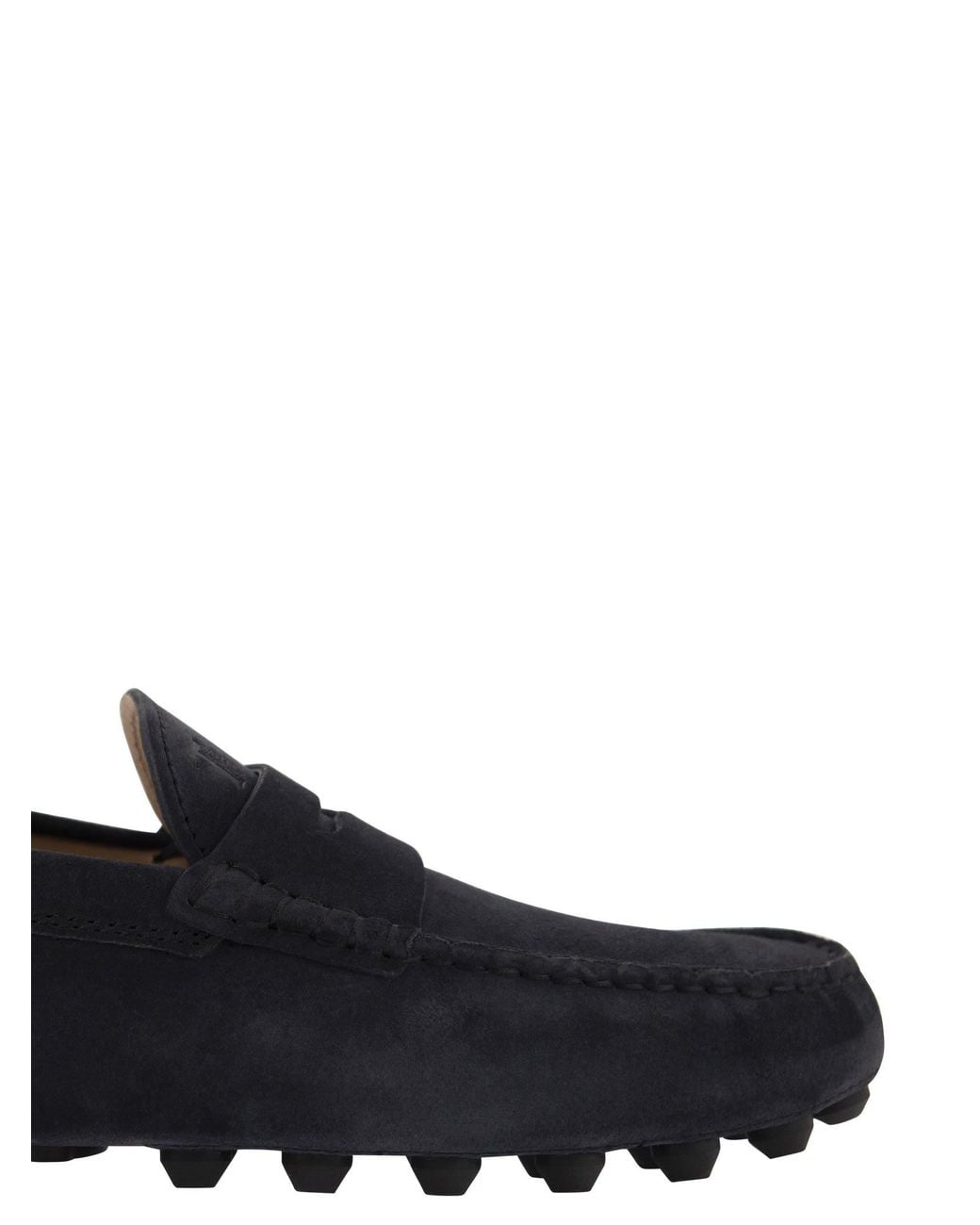 Tod's Black Suede Moccasin Moccasin for men