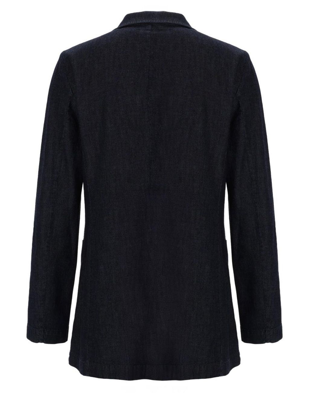 Aspesi Blue Single-Breasted Jacket Cotton