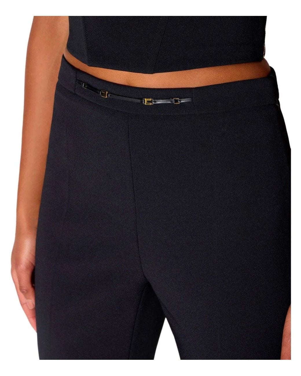 Elisabetta Franchi Black Cropped Trousers