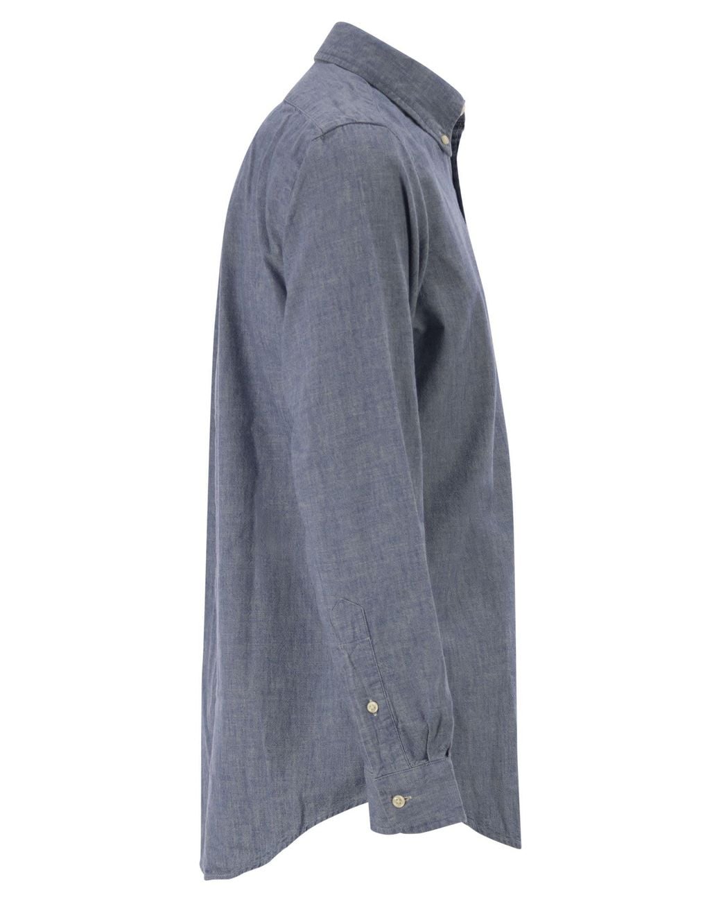 Polo Ralph Lauren Blue Cotton Chambray Button Down Shirt