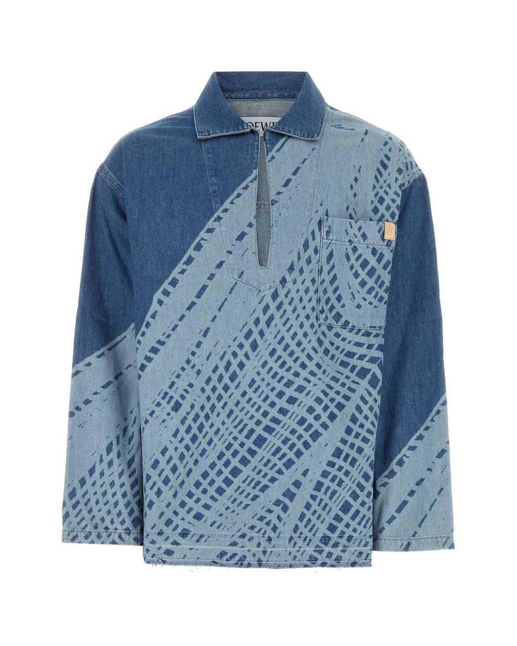 Loewe Blue Denim Polo Shirt