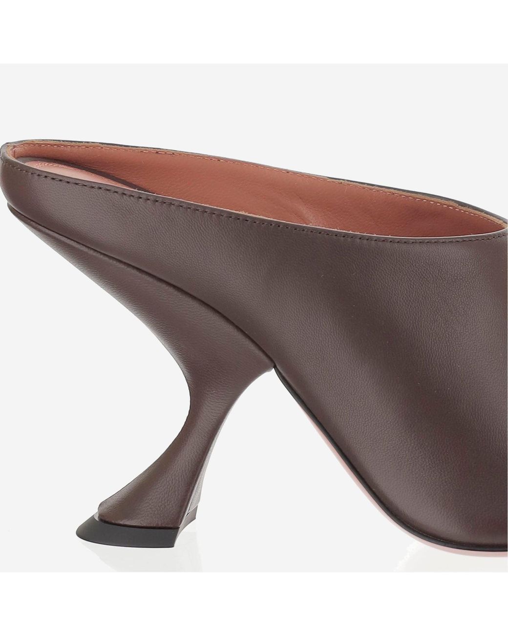 AMINA MUADDI Gray Coffee Open Toe Heels