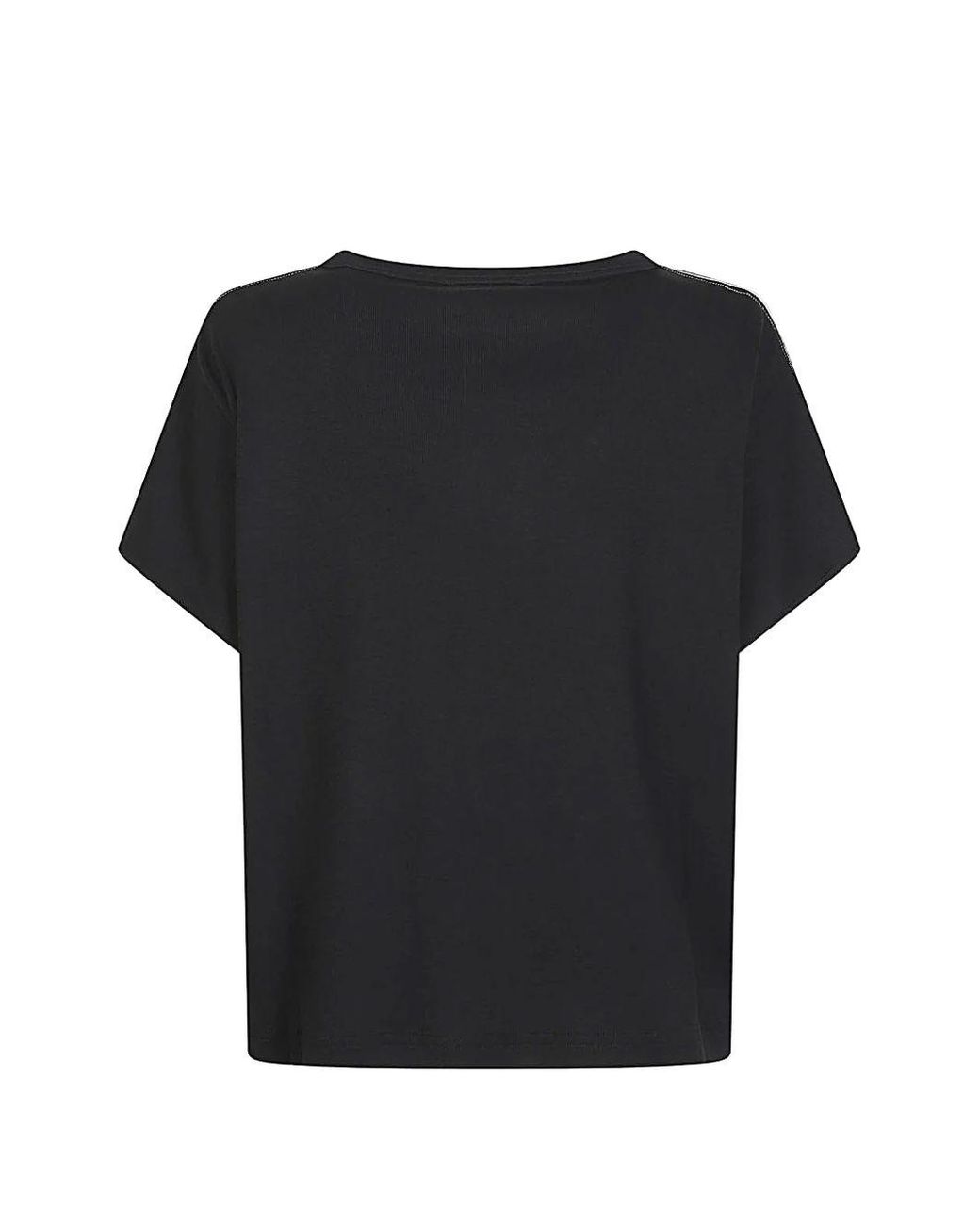 Fabiana Filippi Black Round Neck T-Shirt