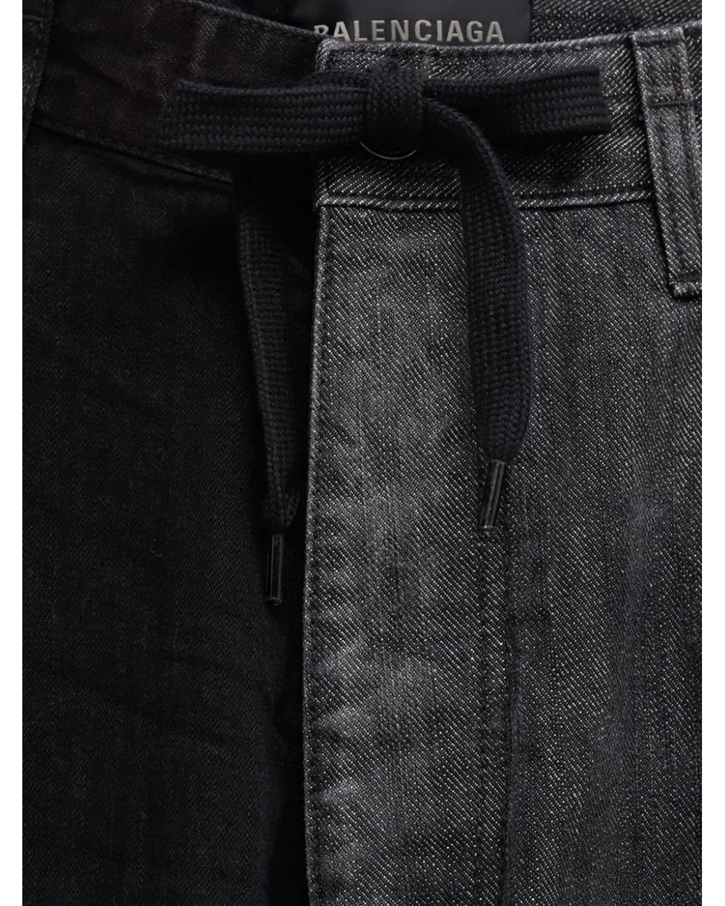 Balenciaga Black Fifty-Fifty Denim Jeans